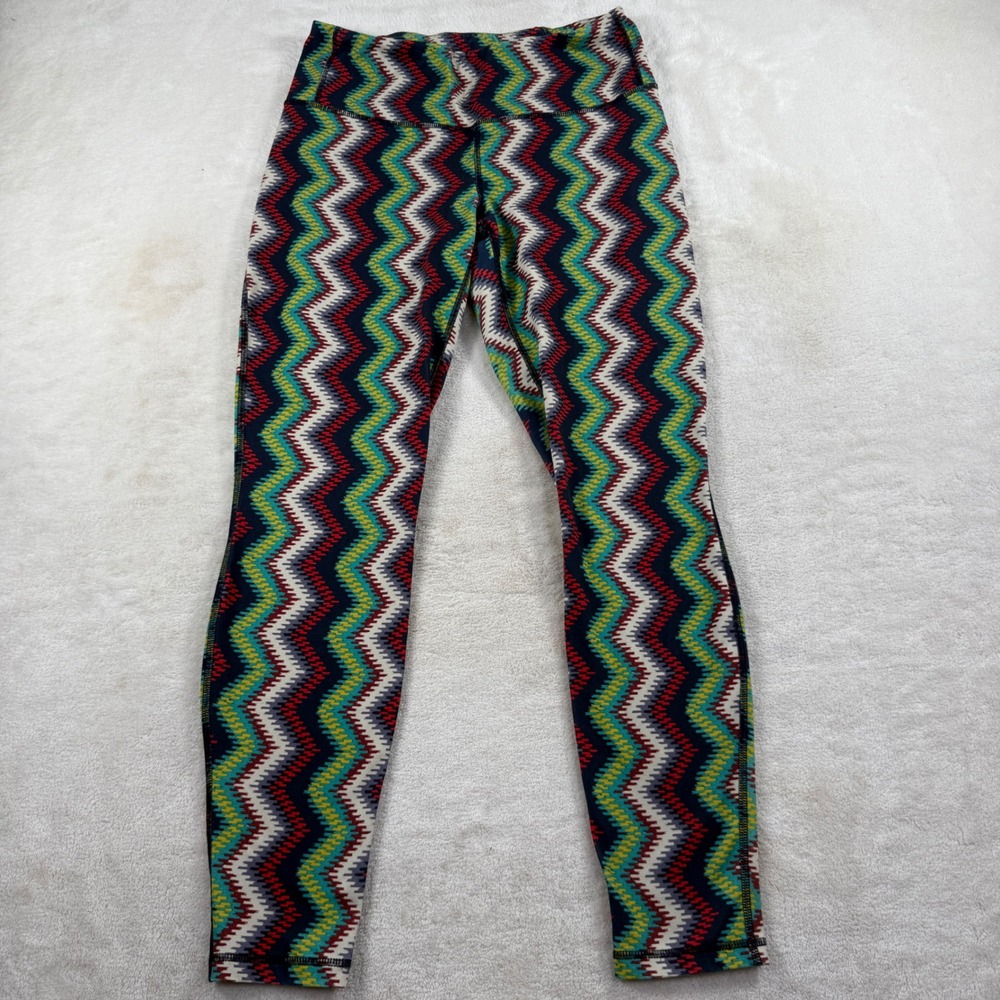 Patagonia Womens Medium Chevron Zigzag‎ Active Leggings Multicolor Yoga Pants